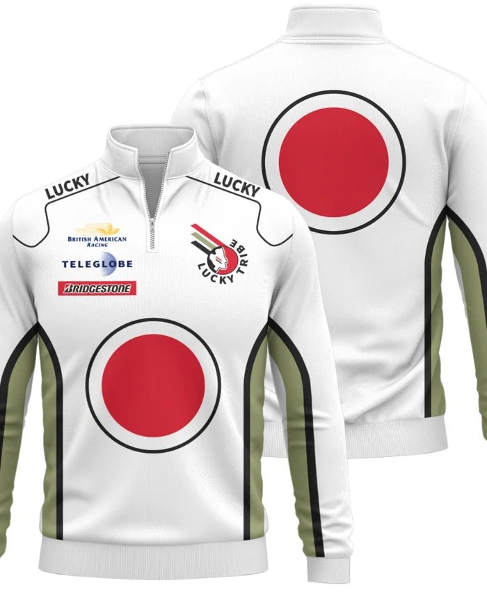 1999 Jacques Villeneuve Racing Suit F1 Quarter-Zip Sweatshirt BLJV10825A4QZS