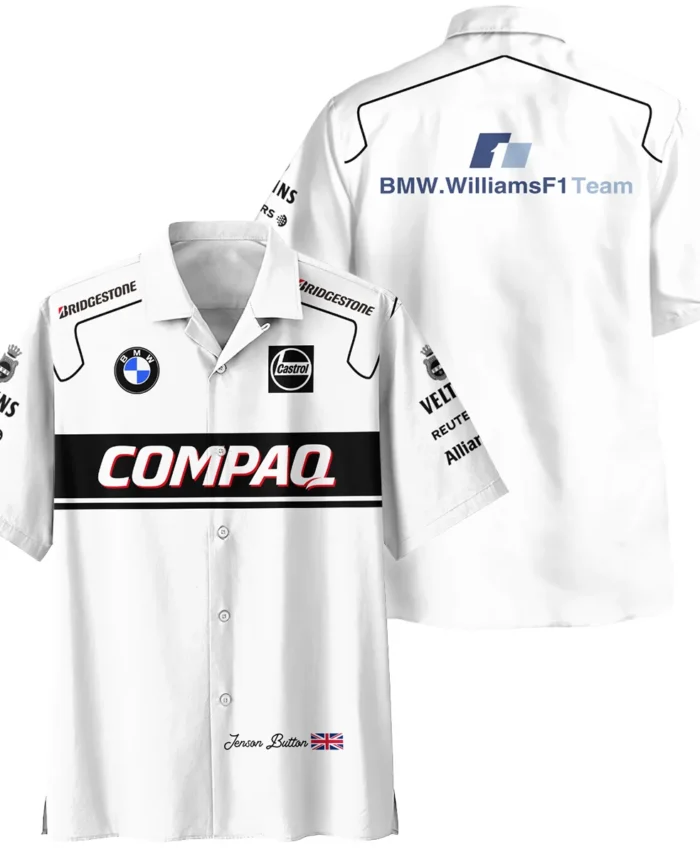 2000 Jenson Button Racing Suit Williams F1 Hawaiian Shirt BLVAJB010925A1HW