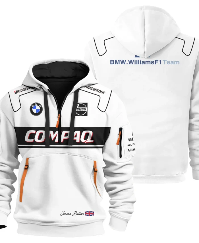 2000 Jenson Button Racing Suit Williams F1 Hoodie Half Zip BLVAJB010925A1HDF