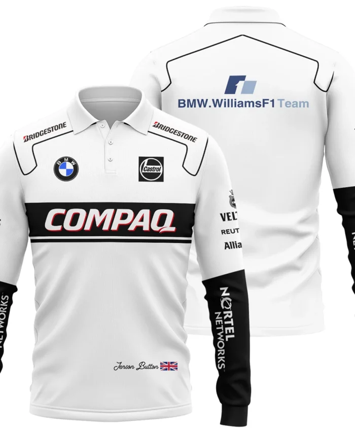 2000 Jenson Button Racing Suit Williams F1 Long Polo Shirt BLVAJB010925A1LPL
