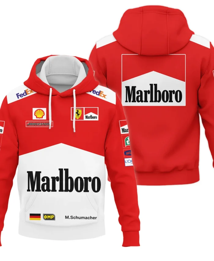 2000 WDC Michael Schumacher Race Suit Ferrari F1 Hoodie BLVAMC020925A8HD