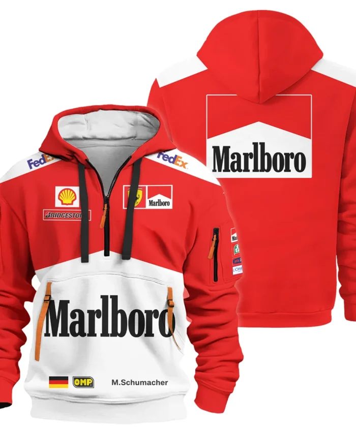 2000 WDC Michael Schumacher Race Suit Ferrari F1 Hoodie Half Zip BLVAMC020925A8HDF
