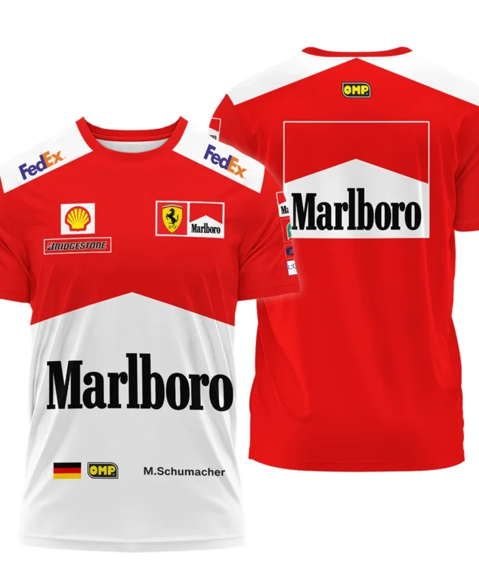 2000 WDC Michael Schumacher Race Suit Ferrari F1 T-Shirt BLVAMC020925A8TS