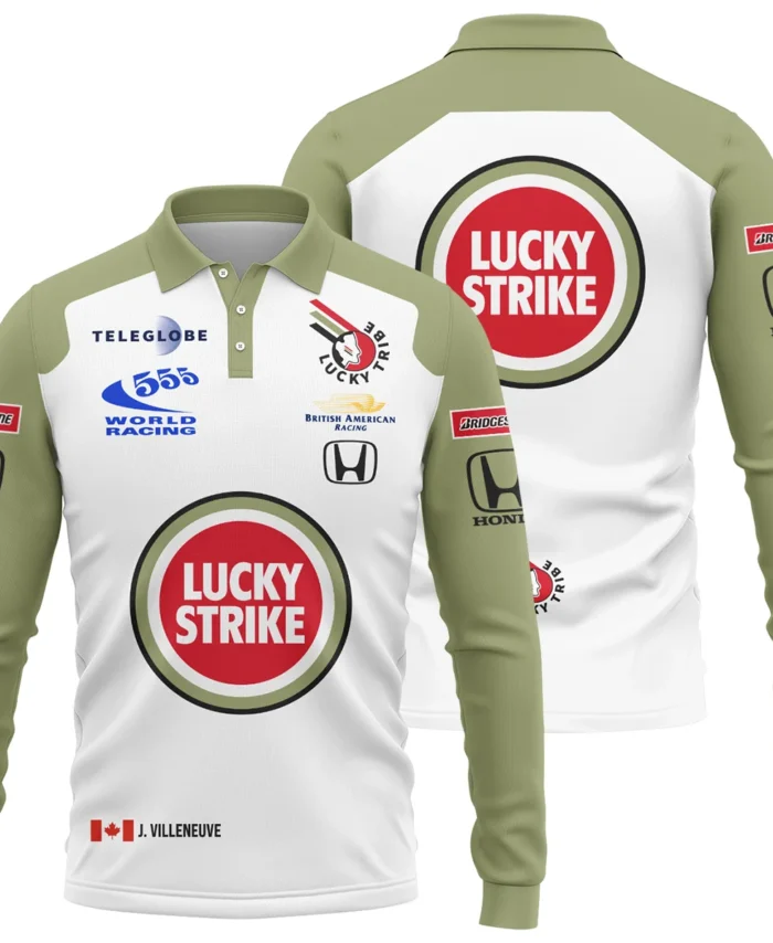2001 Jacques Villeneuve Racing Suit F1 Long Polo Shirt BLJV10825A5LPL