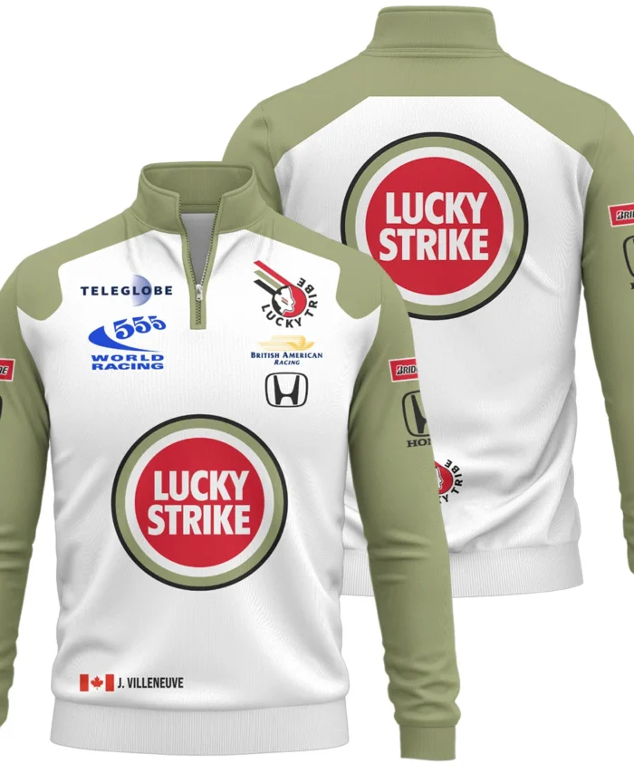 2001 Jacques Villeneuve Racing Suit F1 Quarter-Zip Sweatshirt BLJV10825A5QZS