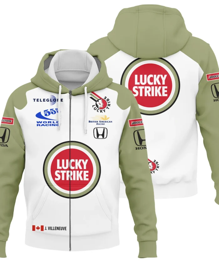 2001 Jacques Villeneuve Racing Suit F1 Zipper Hoodie BLJV10825A5ZHD