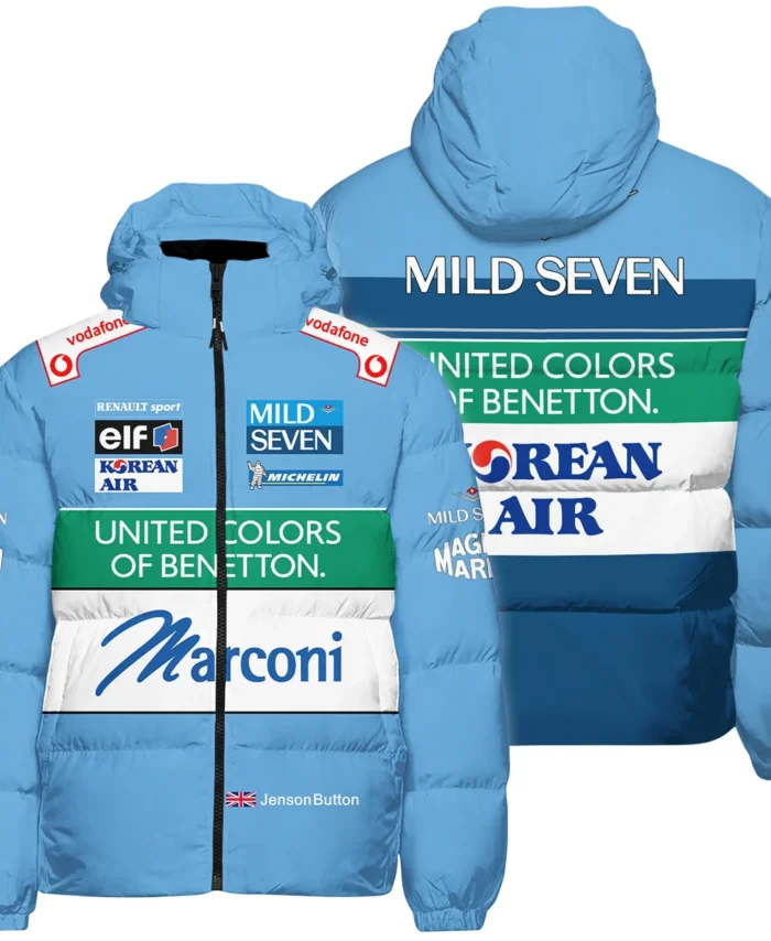 2001 Jenson Button Racing Suit Benetton F1 Down & Puffer Jackets BLVAJB010925A2HCJ