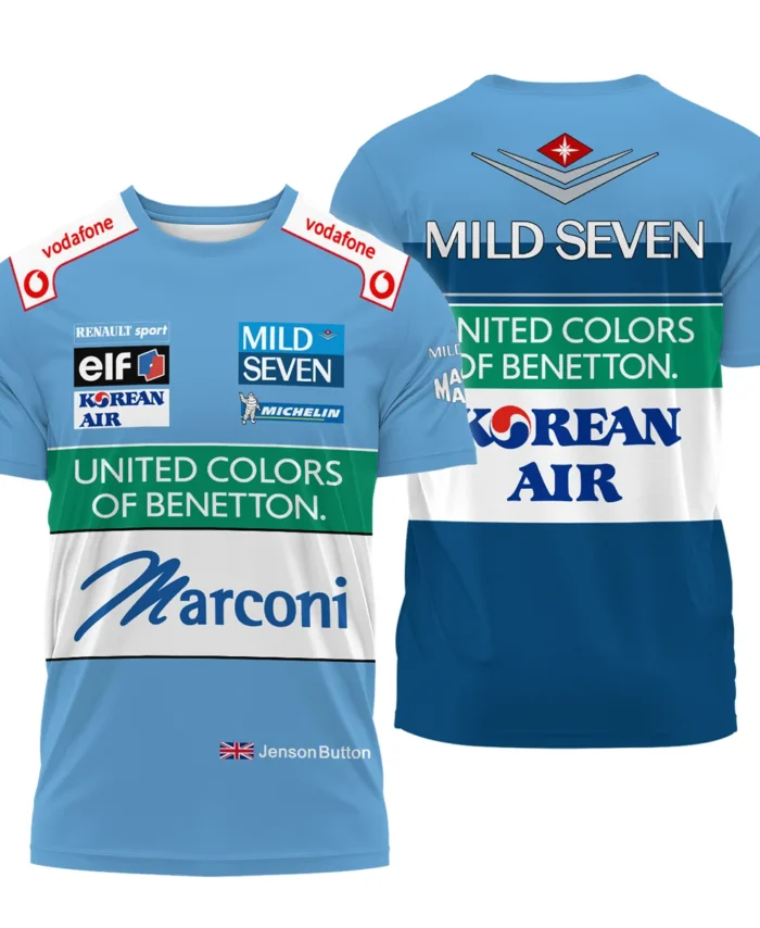 2001 Jenson Button Racing Suit Benetton F1 T-Shirt BLVAJB010925A2TS
