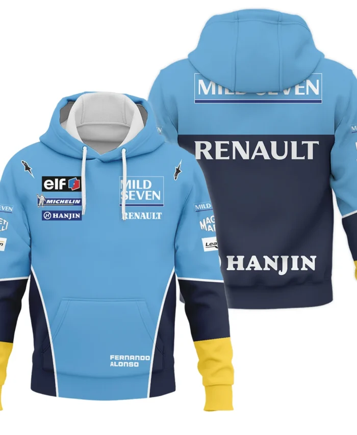 2003 Fernando Alonso Racing Suit Renault F1 Hoodie BLVAFA030925A7HD