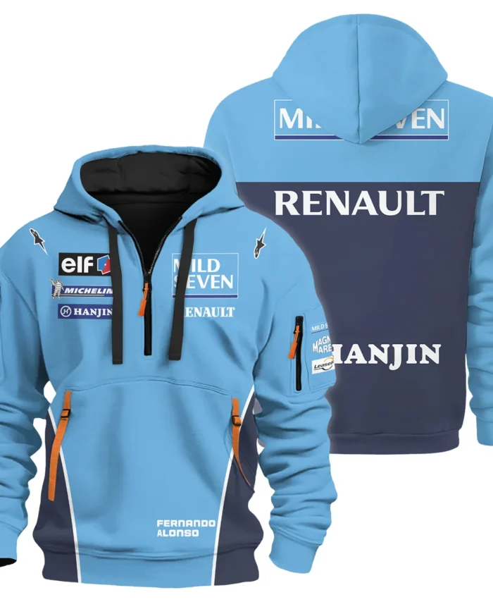 2003 Fernando Alonso Racing Suit Renault F1 Hoodie Half Zip BLVAFA030925A7HDF