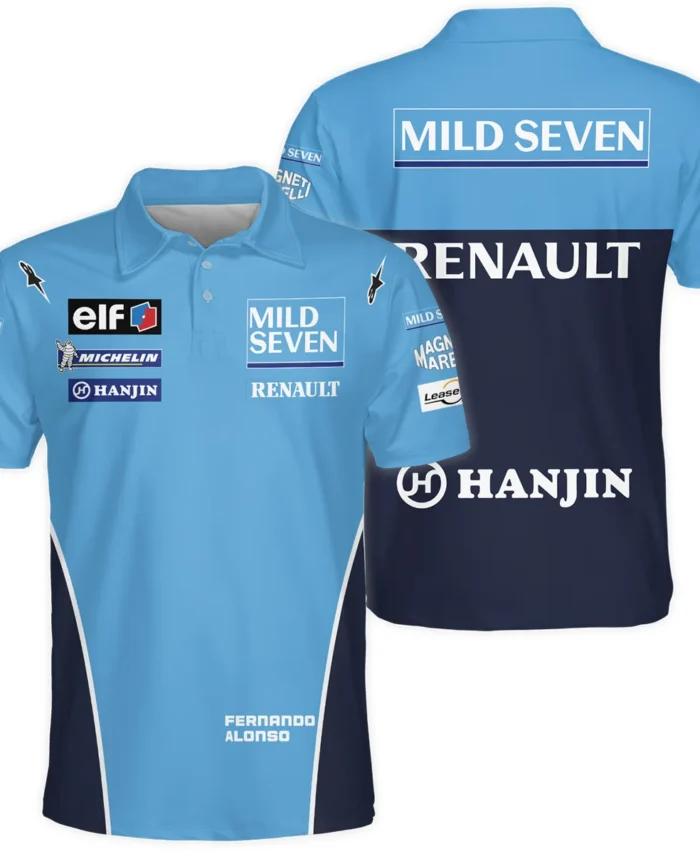 2003 Fernando Alonso Racing Suit Renault F1 Polo Shirt BLVAFA030925A7PL