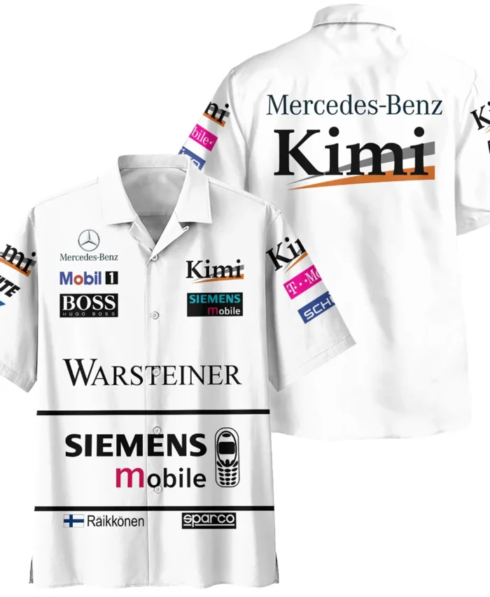 2003 Kimi Raikkonen Racing Suit McLaren F1 Hawaiian Shirt BLVAKR191125A2HW