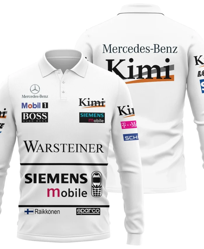 2003 Kimi Raikkonen Racing Suit McLaren F1 Long Polo Shirt BLVAKR191125A2LPL