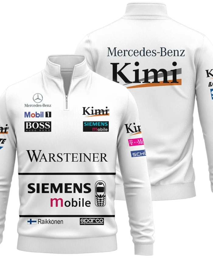 2003 Kimi Raikkonen Racing Suit McLaren F1 Quarter-Zip Sweatshirt BLVAKR191125A2QZS