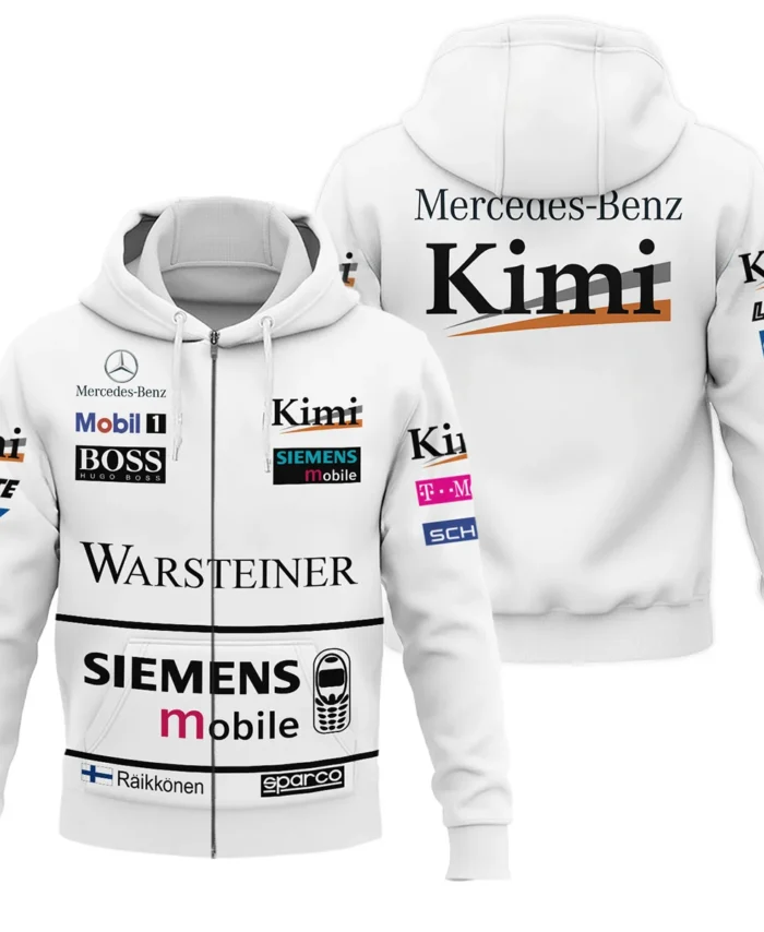 2003 Kimi Raikkonen Racing Suit McLaren F1 Zipper Hoodie BLVAKR191125A2ZHD