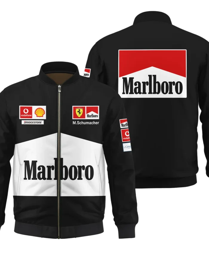 2004 Black Version Michael Schumacher Race Suit Ferrari F1 Bomber BLVAMC020925A11BB