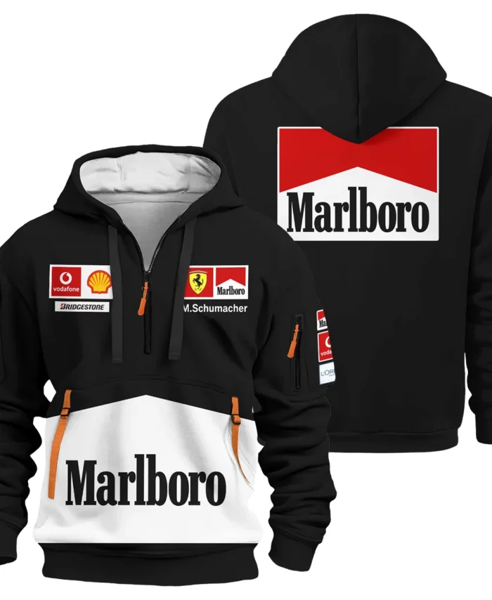 2004 Black Version Michael Schumacher Race Suit Ferrari F1 Hoodie Half Zip BLVAMC020925A11HDF