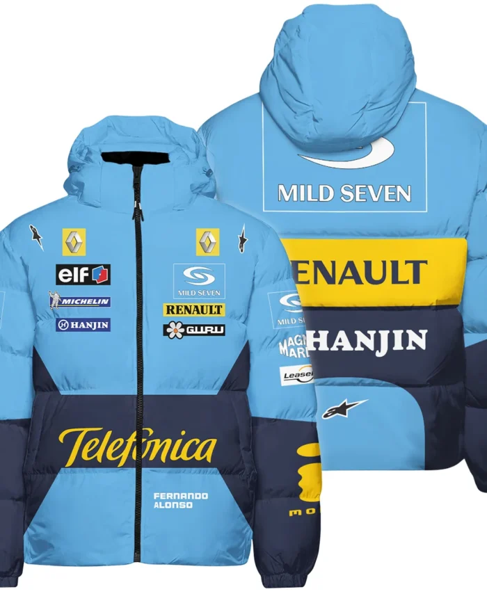 2004 Fernando Alonso Racing Suit Renault F1 Down & Puffer Jackets BLVAFA030925A6HCJ
