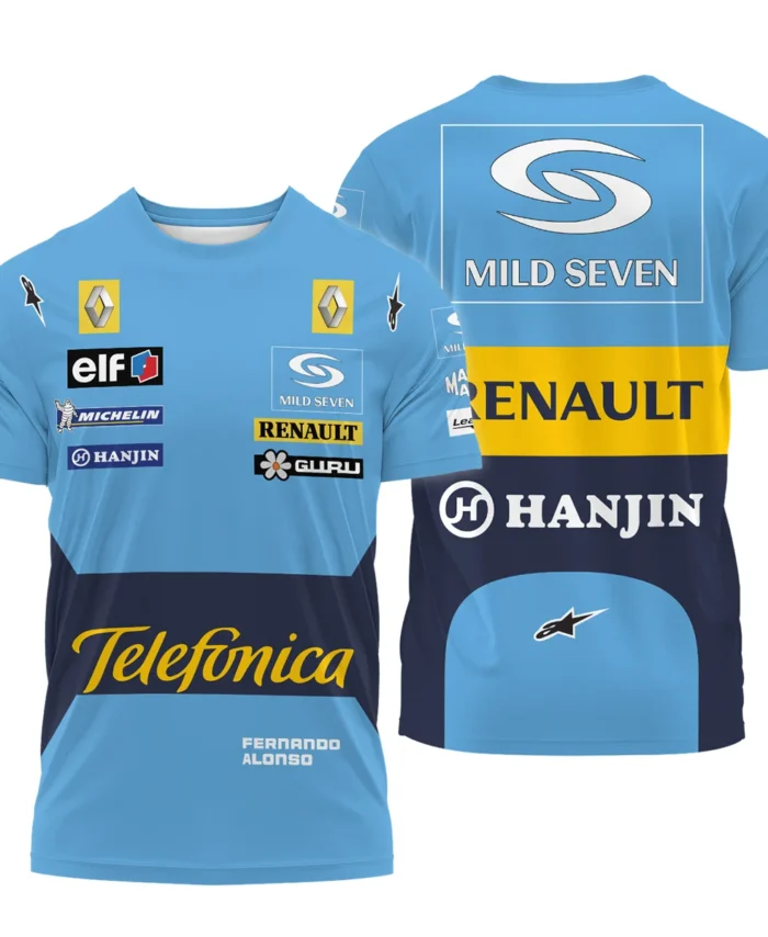 2004 Fernando Alonso Racing Suit Renault F1 T-Shirt BLVAFA030925A6TS