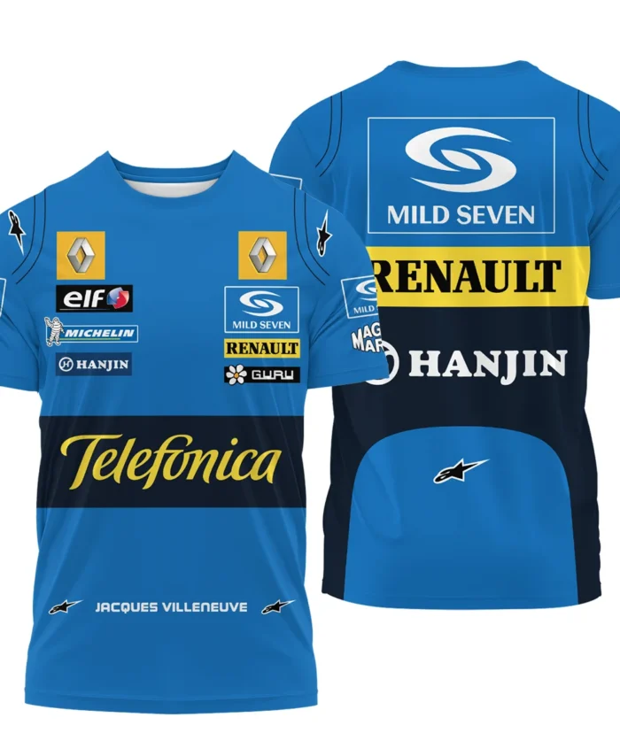 2004 Jacques Villeneuve Racing Suit Renault F1 T-Shirt BLJV10825A6TS