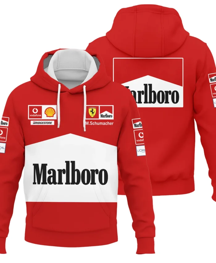 2004 WDC Michael Schumacher Race Suit Ferrari F1 Hoodie BLVAMC020925A12HD