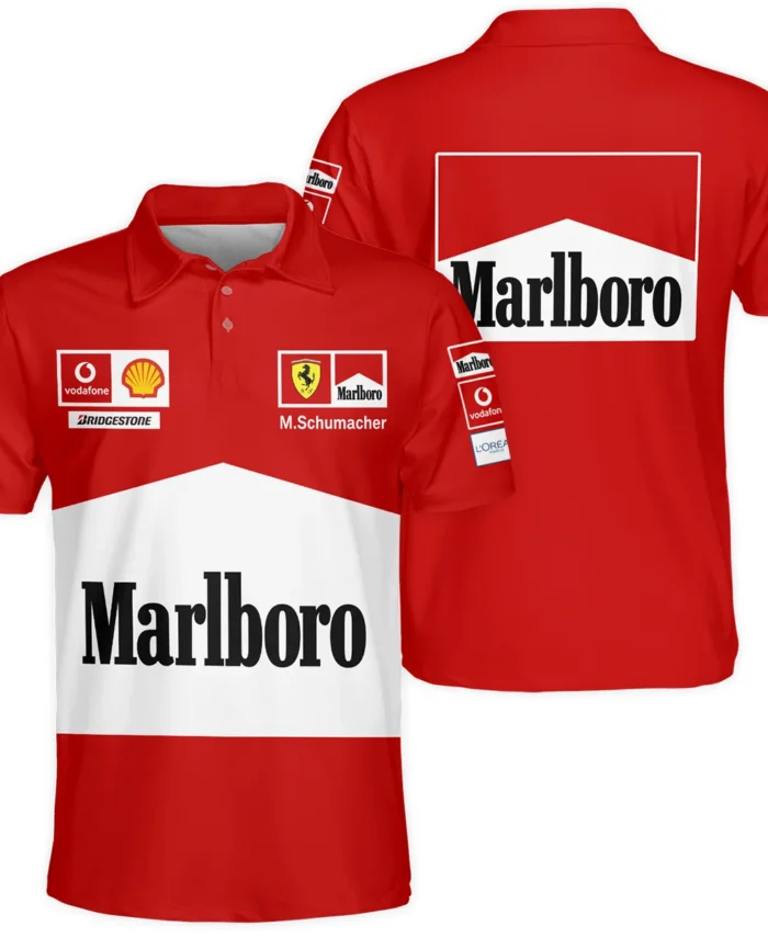 2004 WDC Michael Schumacher Race Suit Ferrari F1 Polo Shirt BLVAMC020925A12PL