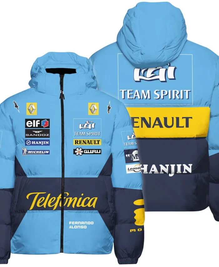 2005 Fernando Alonso Racing Suit Renault F1 Down & Puffer Jackets BLVAFA030925A5HCJ