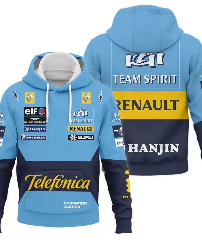 2005 Fernando Alonso Racing Suit Renault F1 Hoodie BLVAFA030925A5HD