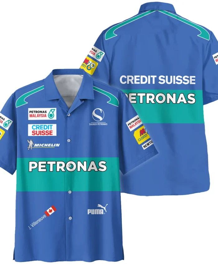 2005 Jacques Villeneuve Racing Suit F1 Hawaiian Shirt BLJV10825A7HW