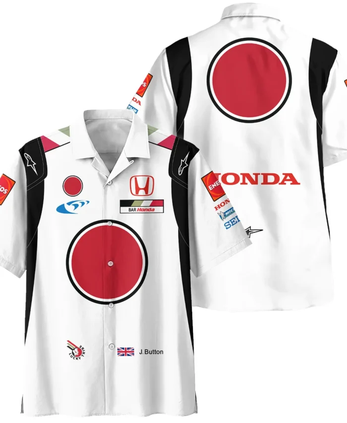 2005 Jenson Button Racing Suit BAR Honda F1 Hawaiian Shirt BLVAJB010925A3HW