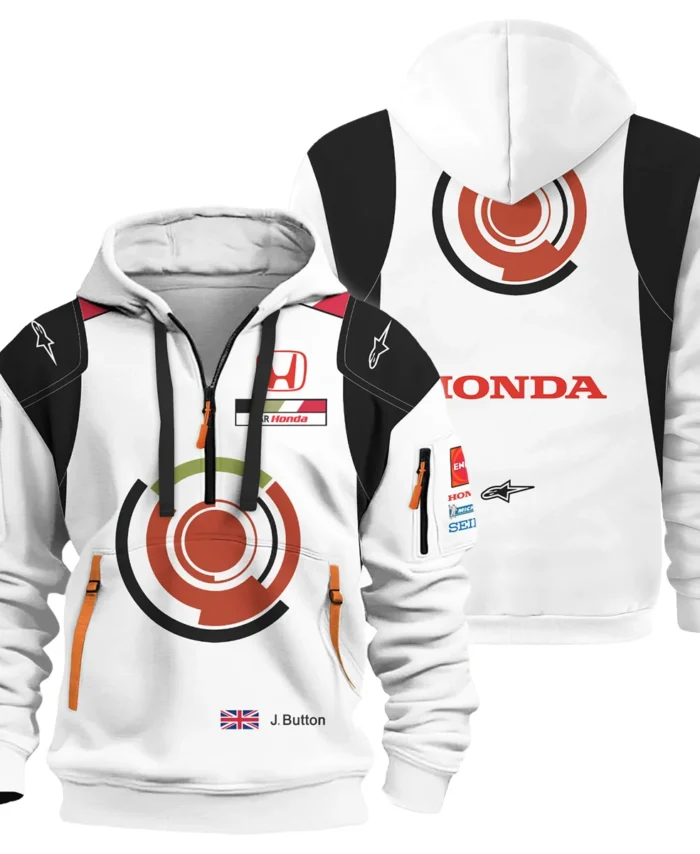 2005 Jenson Button Racing Suit BAR Honda F1 Hoodie Half Zip BLVAJB010925A4HDF