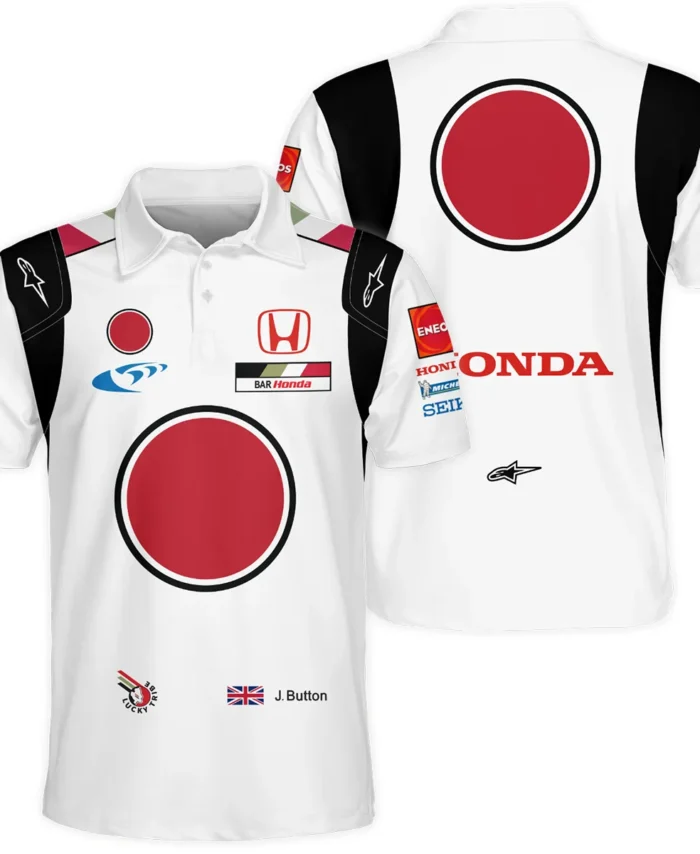 2005 Jenson Button Racing Suit BAR Honda F1 Polo Shirt BLVAJB010925A3PL