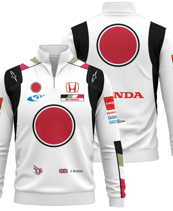 2005 Jenson Button Racing Suit BAR Honda F1 Quarter-Zip Sweatshirt BLVAJB010925A3QZS