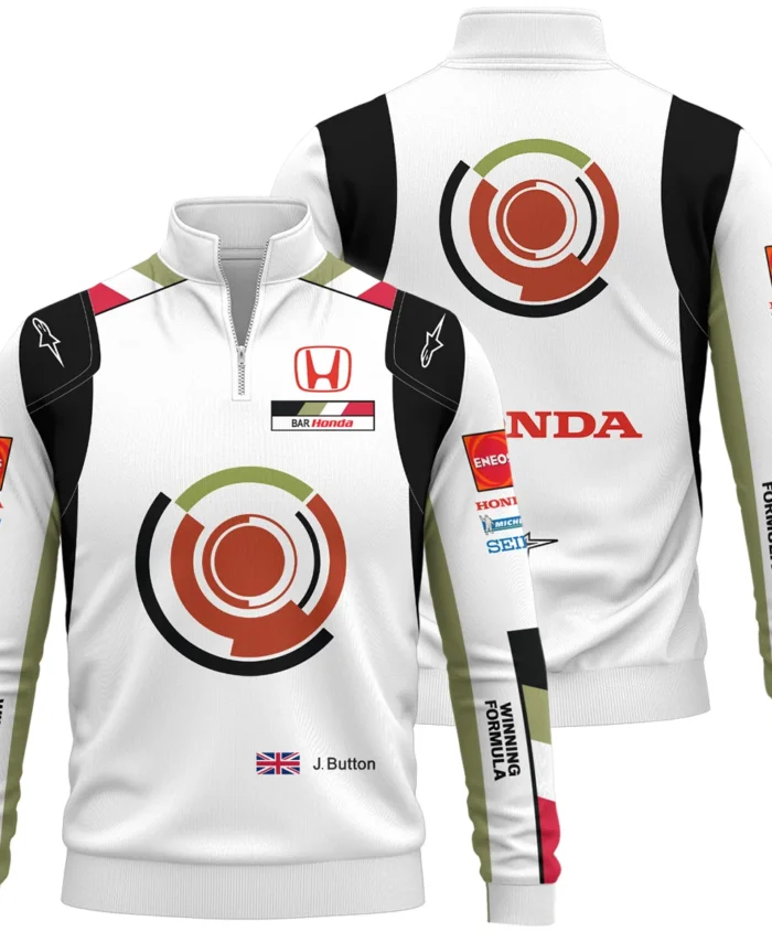 2005 Jenson Button Racing Suit BAR Honda F1 Quarter-Zip Sweatshirt BLVAJB010925A4QZS