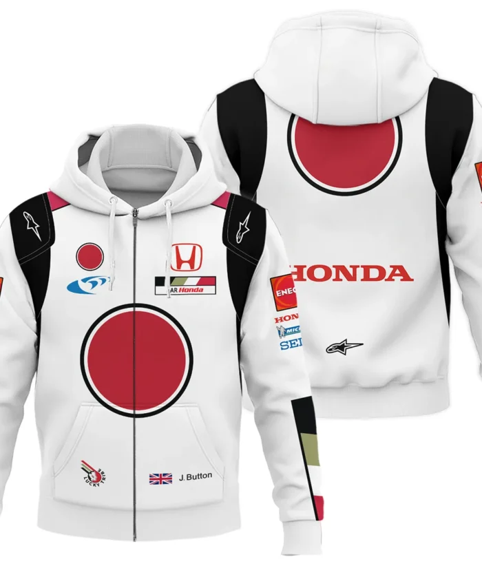2005 Jenson Button Racing Suit BAR Honda F1 Zipper Hoodie BLVAJB010925A3ZHD