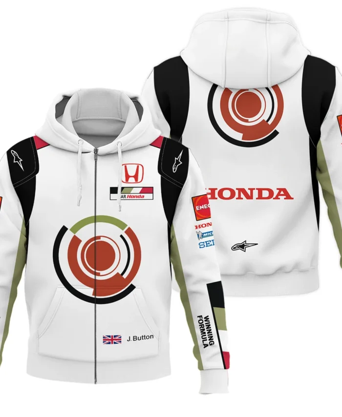 2005 Jenson Button Racing Suit BAR Honda F1 Zipper Hoodie BLVAJB010925A4ZHD
