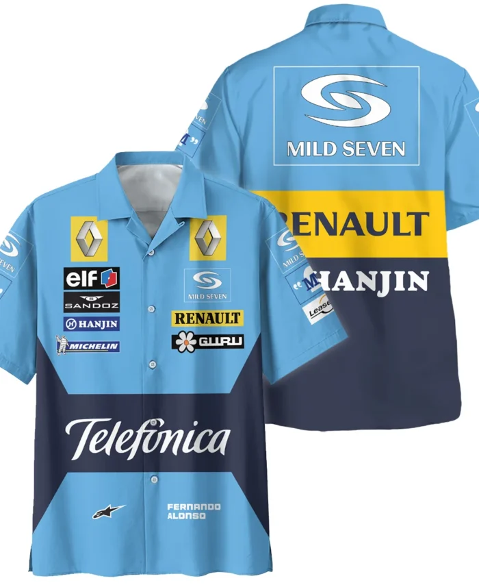 2006 Fernando Alonso Racing Suit Renault F1 Hawaiian Shirt BLVAFA030925A4HW