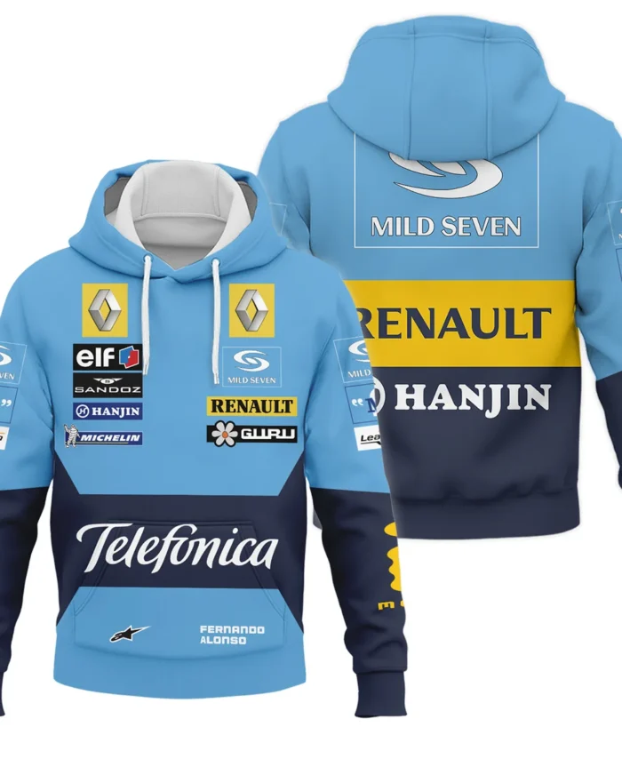 2006 Fernando Alonso Racing Suit Renault F1 Hoodie BLVAFA030925A4HD