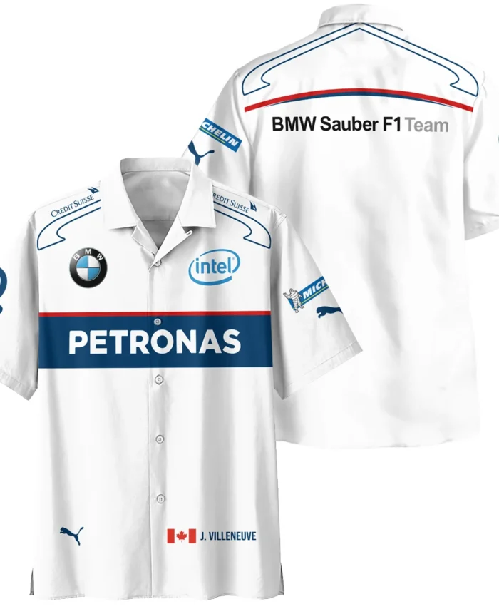 2006 Jacques Villeneuve Racing Suit F1 Hawaiian Shirt BLJV10825A8HW