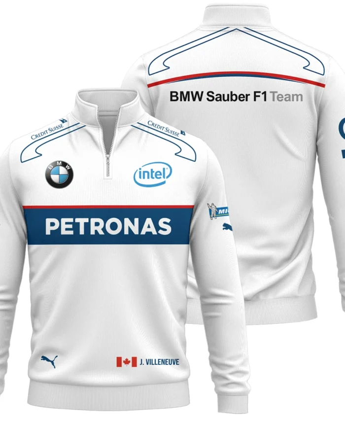 2006 Jacques Villeneuve Racing Suit F1 Quarter-Zip Sweatshirt BLJV10825A8QZS