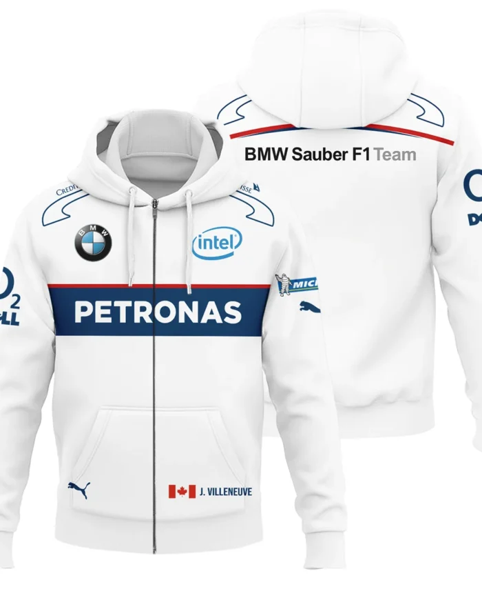 2006 Jacques Villeneuve Racing Suit F1 Zipper Hoodie BLJV10825A8ZHD