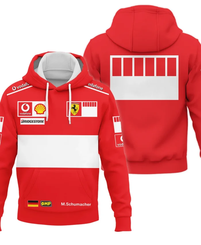 2006 Michael Schumacher Race Suit Ferrari F1 Hoodie BLVAMC020925A6HD
