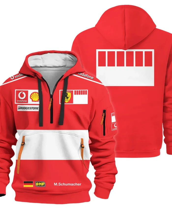 2006 Michael Schumacher Race Suit Ferrari F1 Hoodie Half Zip BLVAMC020925A6HDF