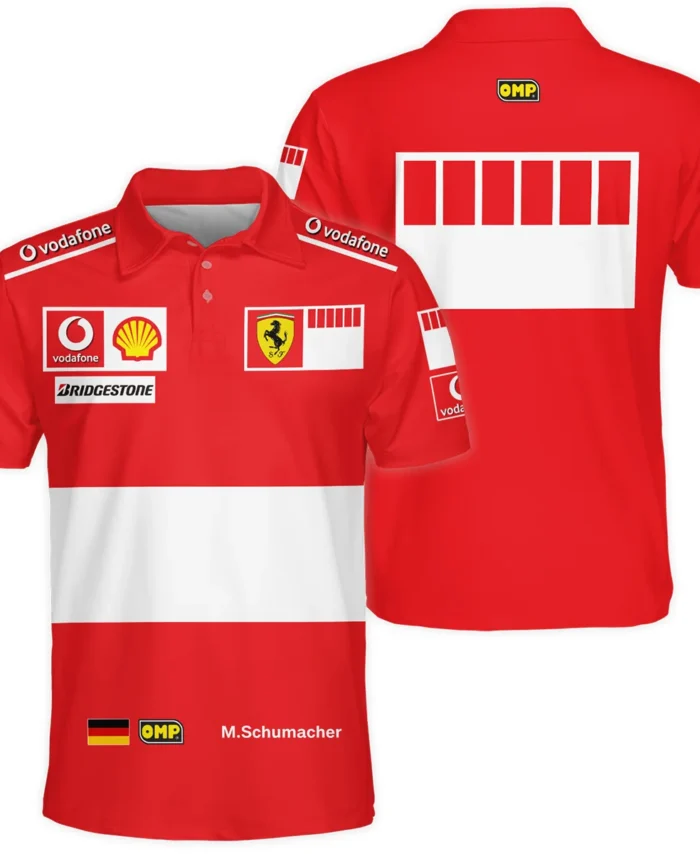 2006 Michael Schumacher Race Suit Ferrari F1 Polo Shirt BLVAMC020925A6PL