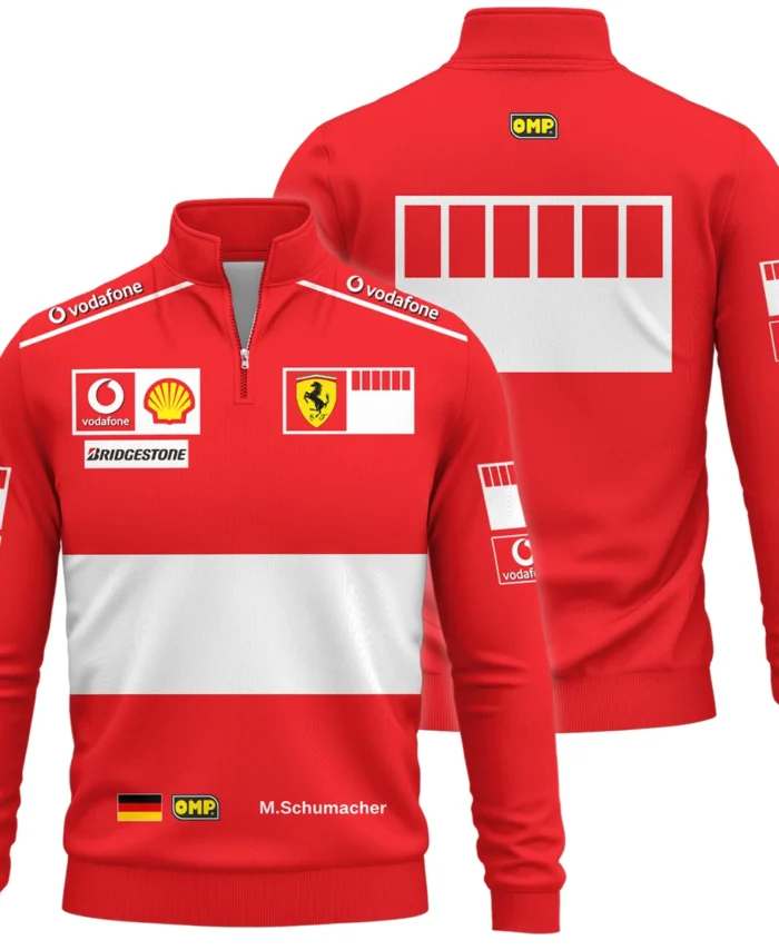2006 Michael Schumacher Race Suit Ferrari F1 Quarter-Zip Sweatshirt BLVAMC020925A6QZS