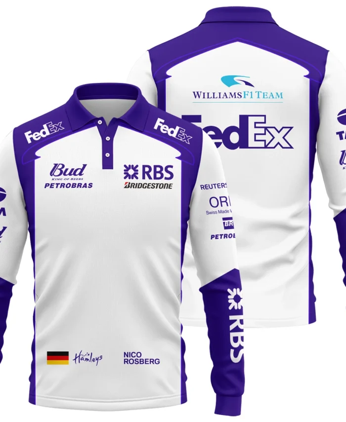 2006 Nico Rosberg Racing Suit Williams F1 Long Polo Shirt BLVANR281125A2LPL