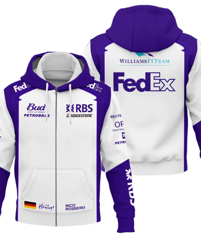 2006 Nico Rosberg Racing Suit Williams F1 Zipper Hoodie BLVANR281125A2ZHD