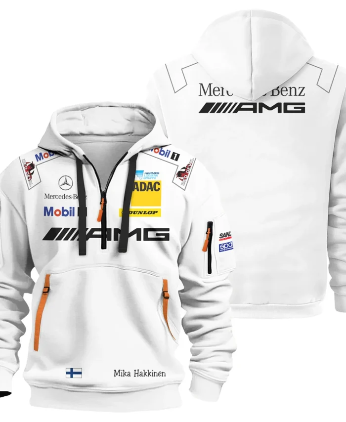 2007 Mika Hakkinen Racing Suit Mercedes Hoodie Half Zip BLVAMH271025A5HDF