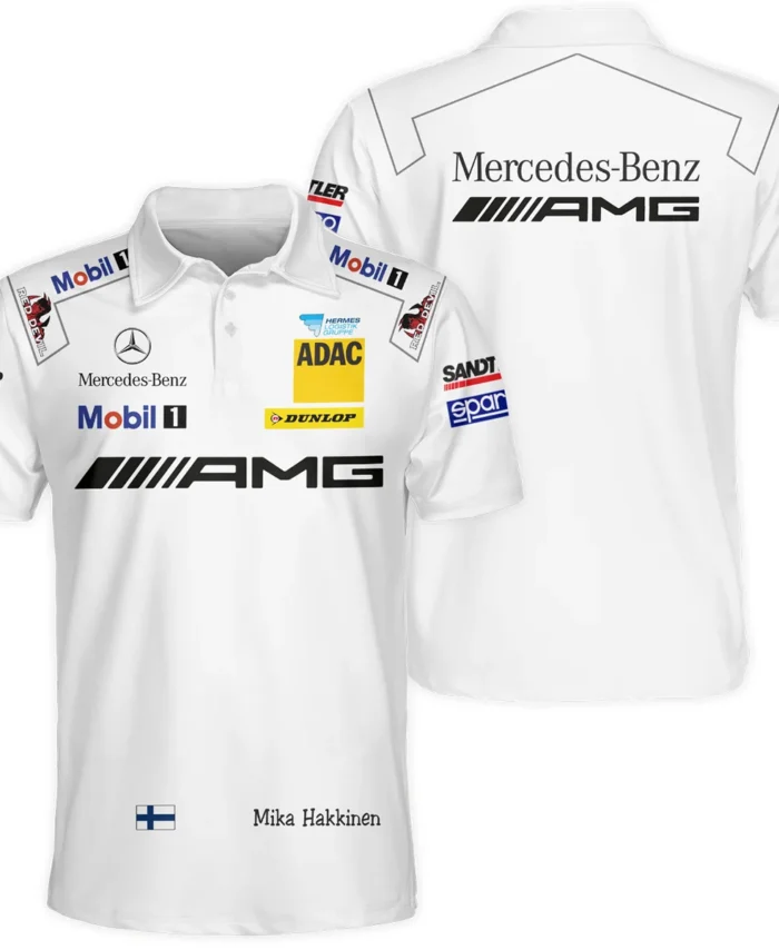 2007 Mika Hakkinen Racing Suit Mercedes Polo Shirt BLVAMH271025A5PL