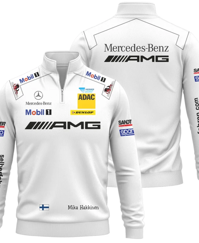 2007 Mika Hakkinen Racing Suit Mercedes Quarter-Zip Sweatshirt BLVAMH271025A5QZS